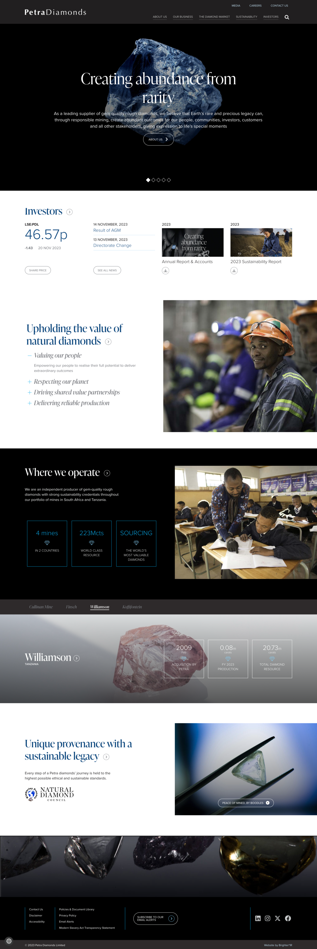 Petra Home Page Nov 2023