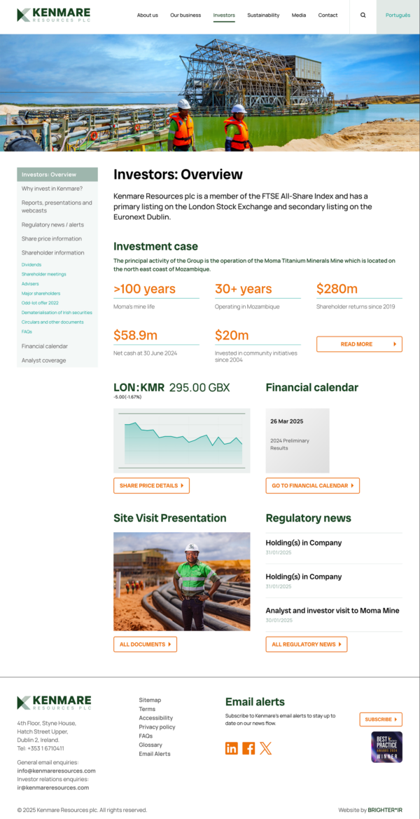 Kenmare Investors Desktop