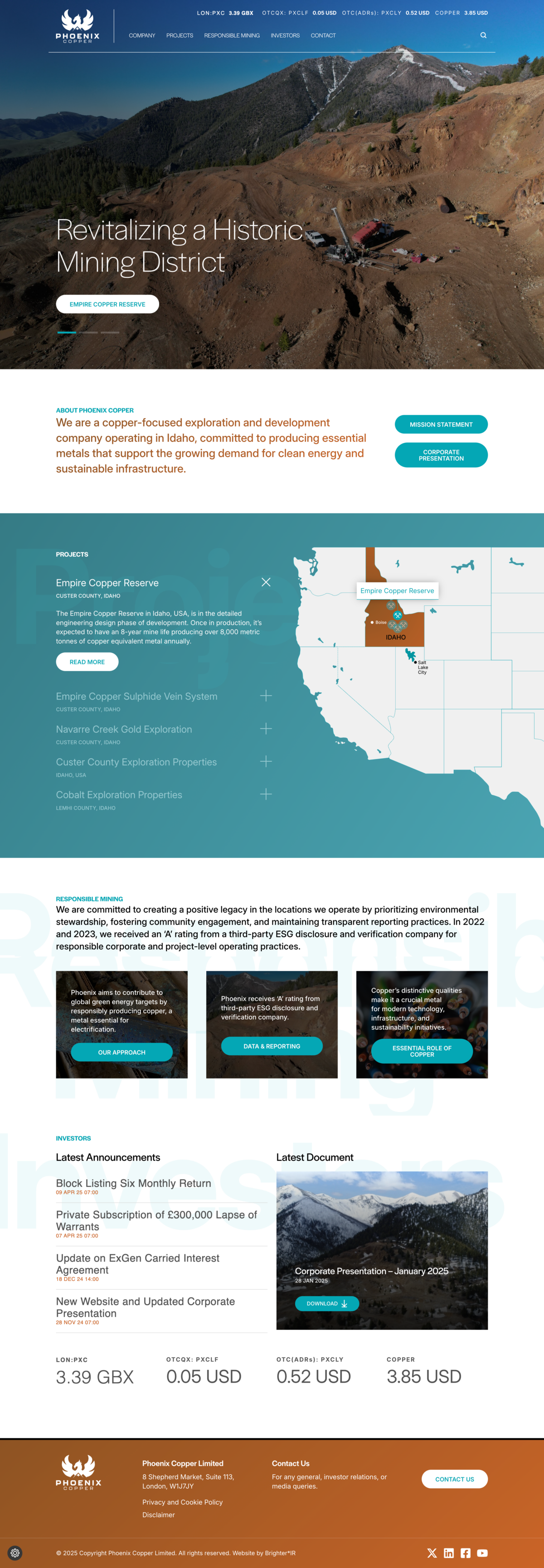 Homepage Phoenix Copper 9apr2025